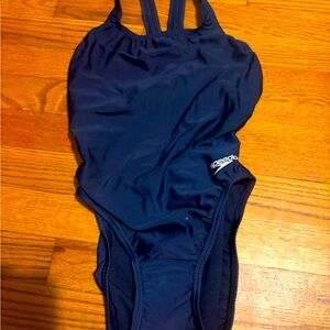 Speedo navy team one piece suit size 32